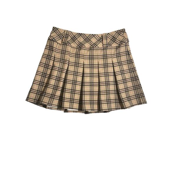 joe‎ b by joe benbasset skirt Size XL Pleated Skater Academia Plaid Check Retro - Picture 1 of 8